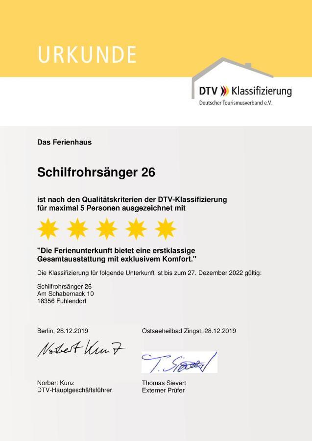 Ferienhaus Schilfrohrsaenger 26 Fuhlendorf  Eksteriør bilde